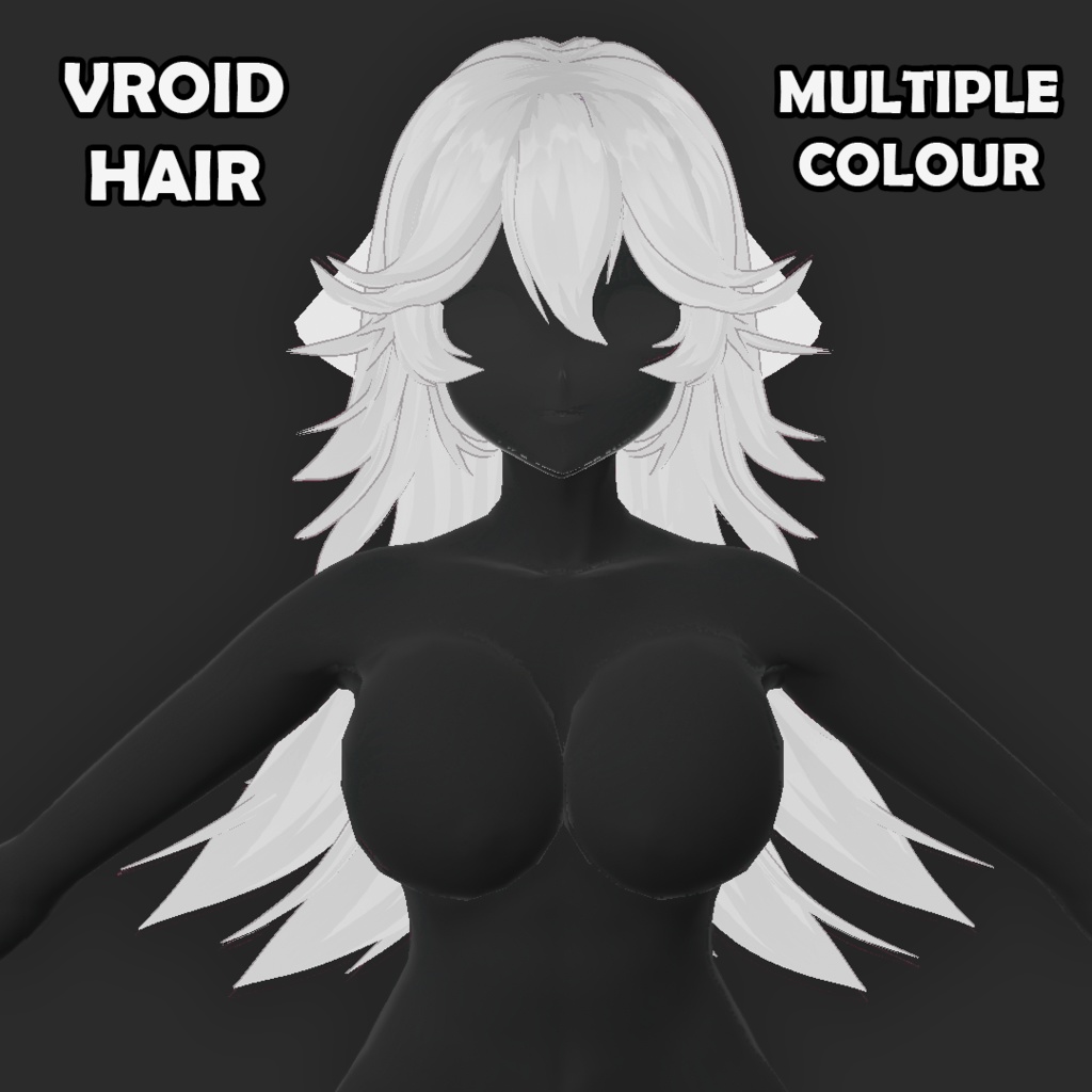 (vroid) hair girl preset #2 (multiple colour)