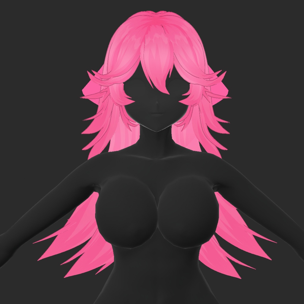 (vroid) hair girl preset #2 (multiple colour)