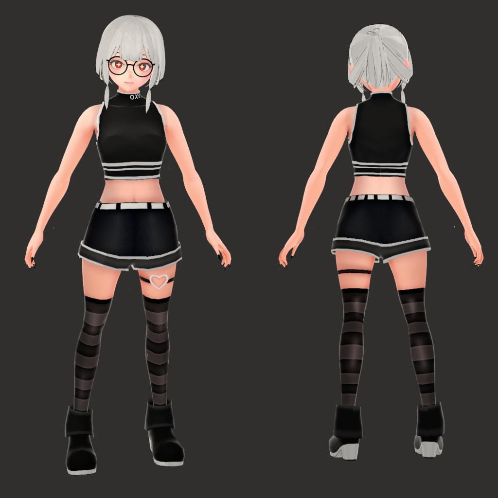 (VROID) Female Anime Outfit #1 (multiple colour)