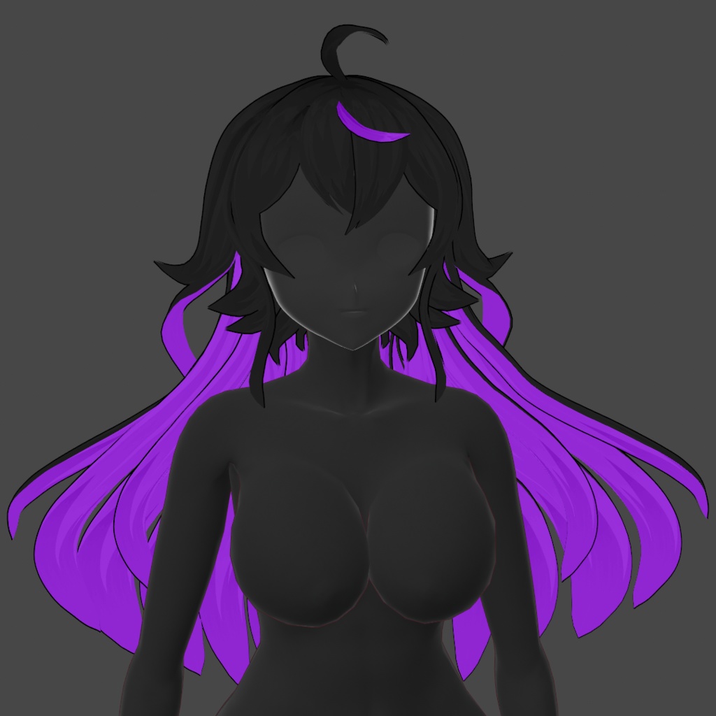 (vroid) hair girl preset #3 (multiple colour)