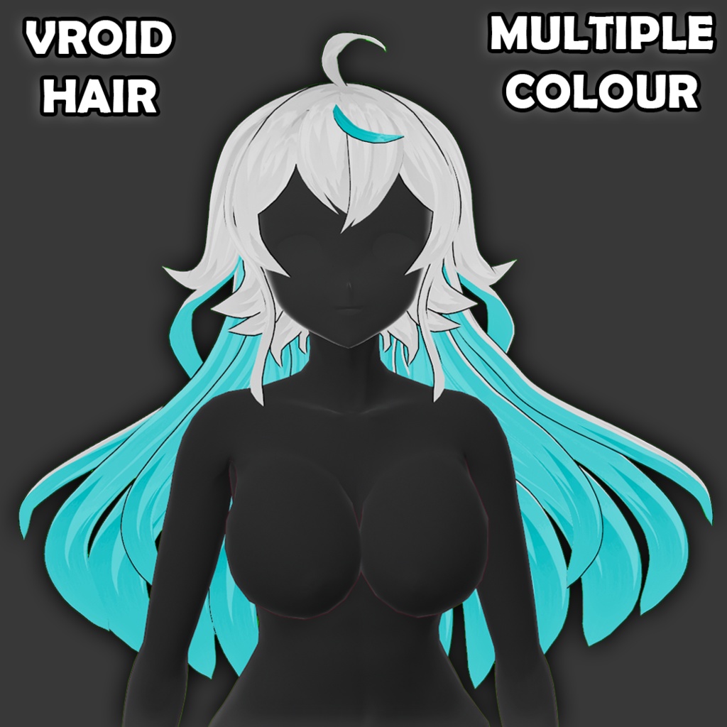 (vroid) hair girl preset #3 (multiple colour)