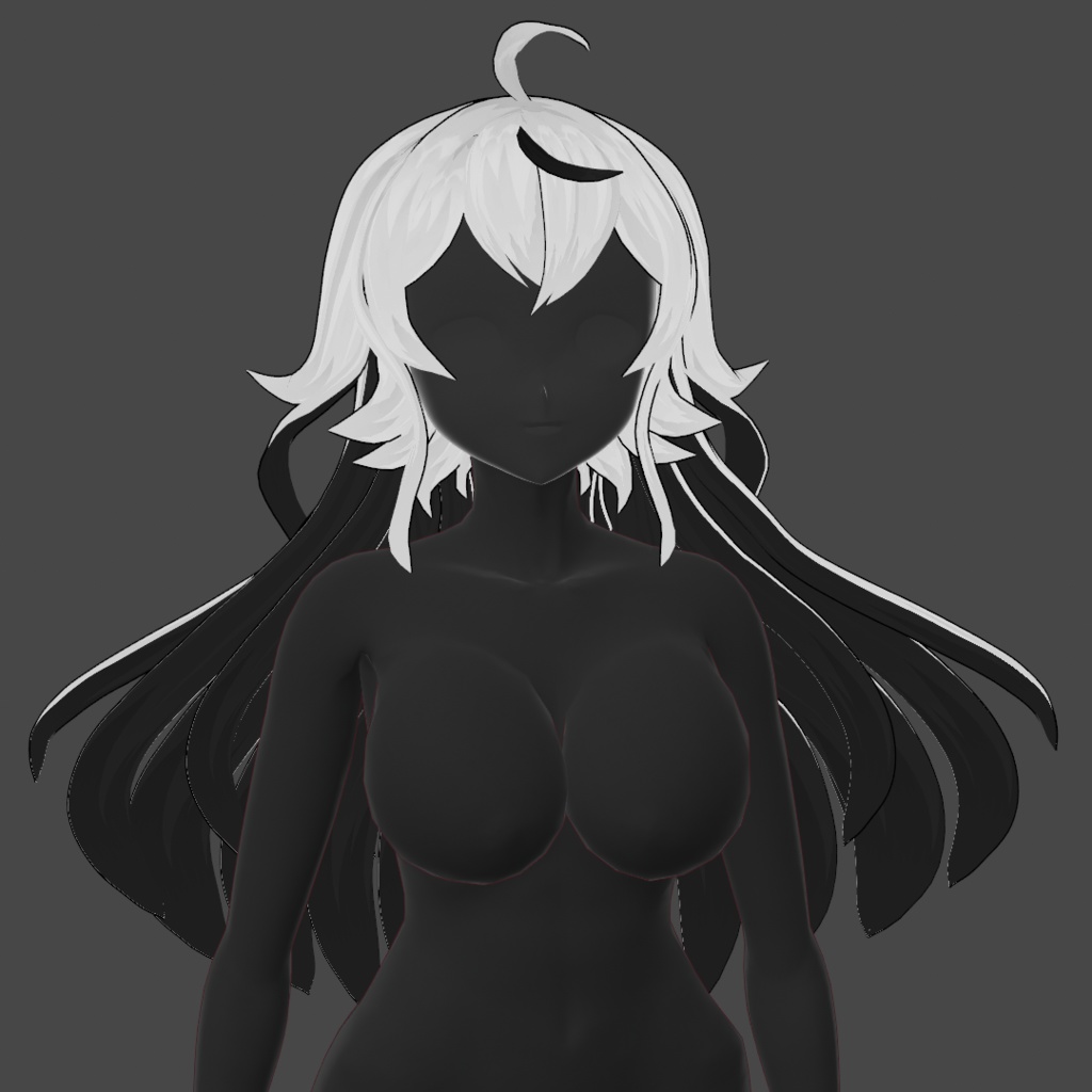 (vroid) hair girl preset #3 (multiple colour)