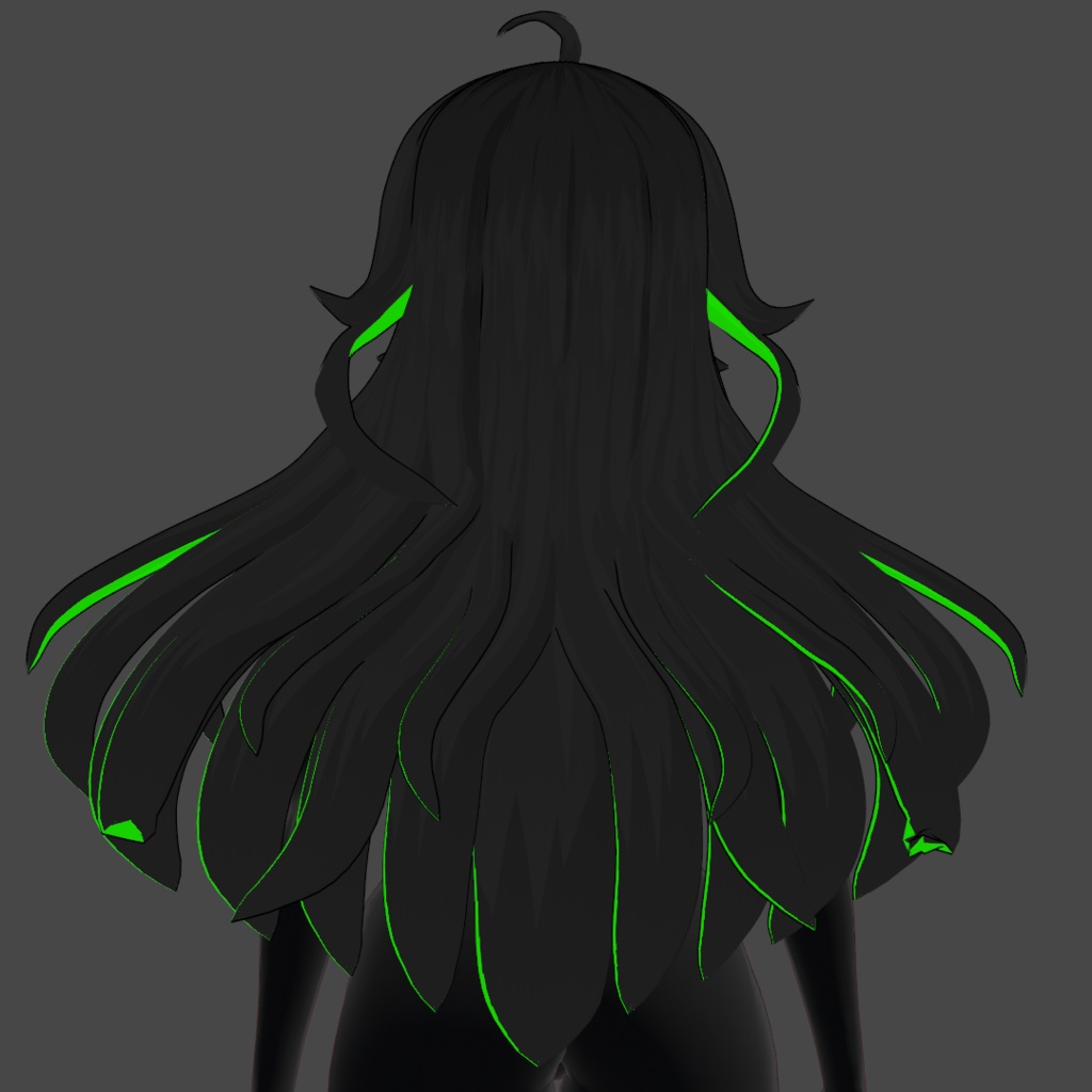 (vroid) hair girl preset #3 (multiple colour)