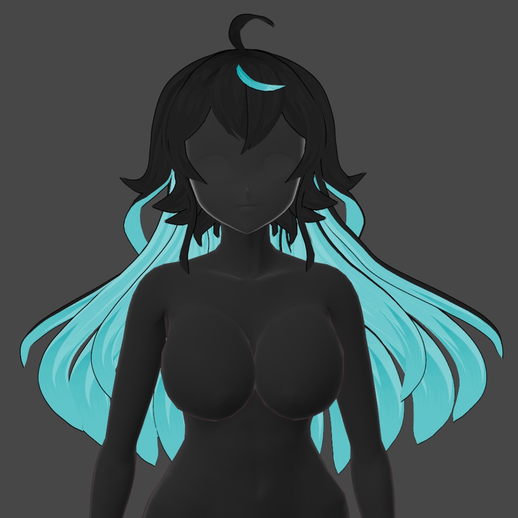 (vroid) hair girl preset #3 (multiple colour)