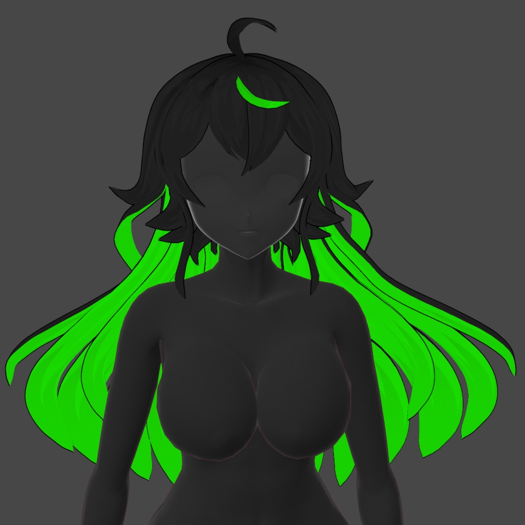 (vroid) hair girl preset #3 (multiple colour)