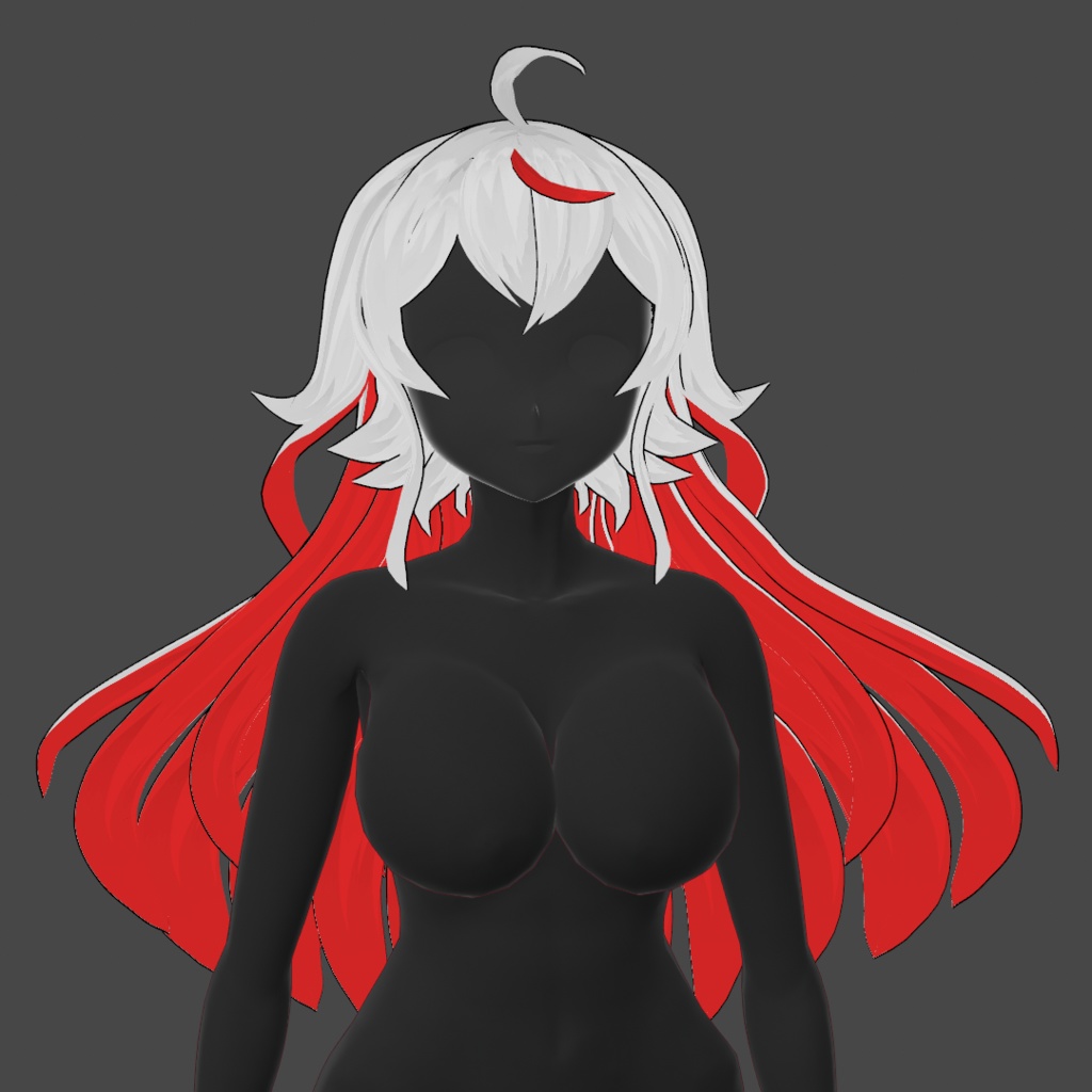 (vroid) hair girl preset #3 (multiple colour)