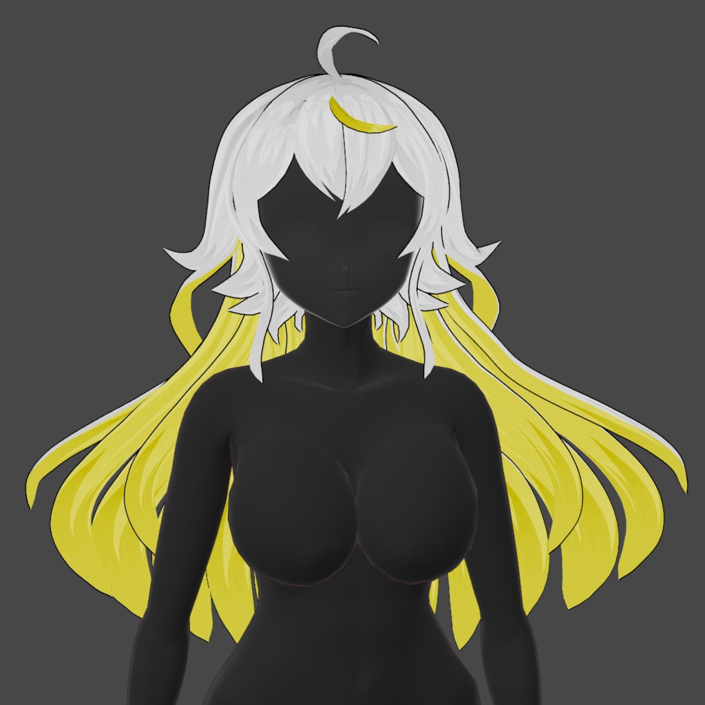 (vroid) hair girl preset #3 (multiple colour)