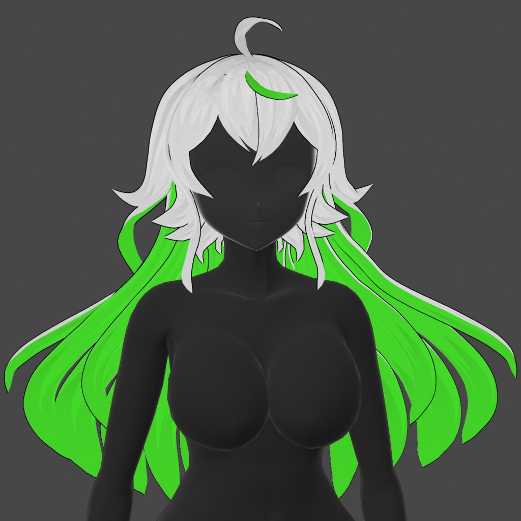 (vroid) hair girl preset #3 (multiple colour)