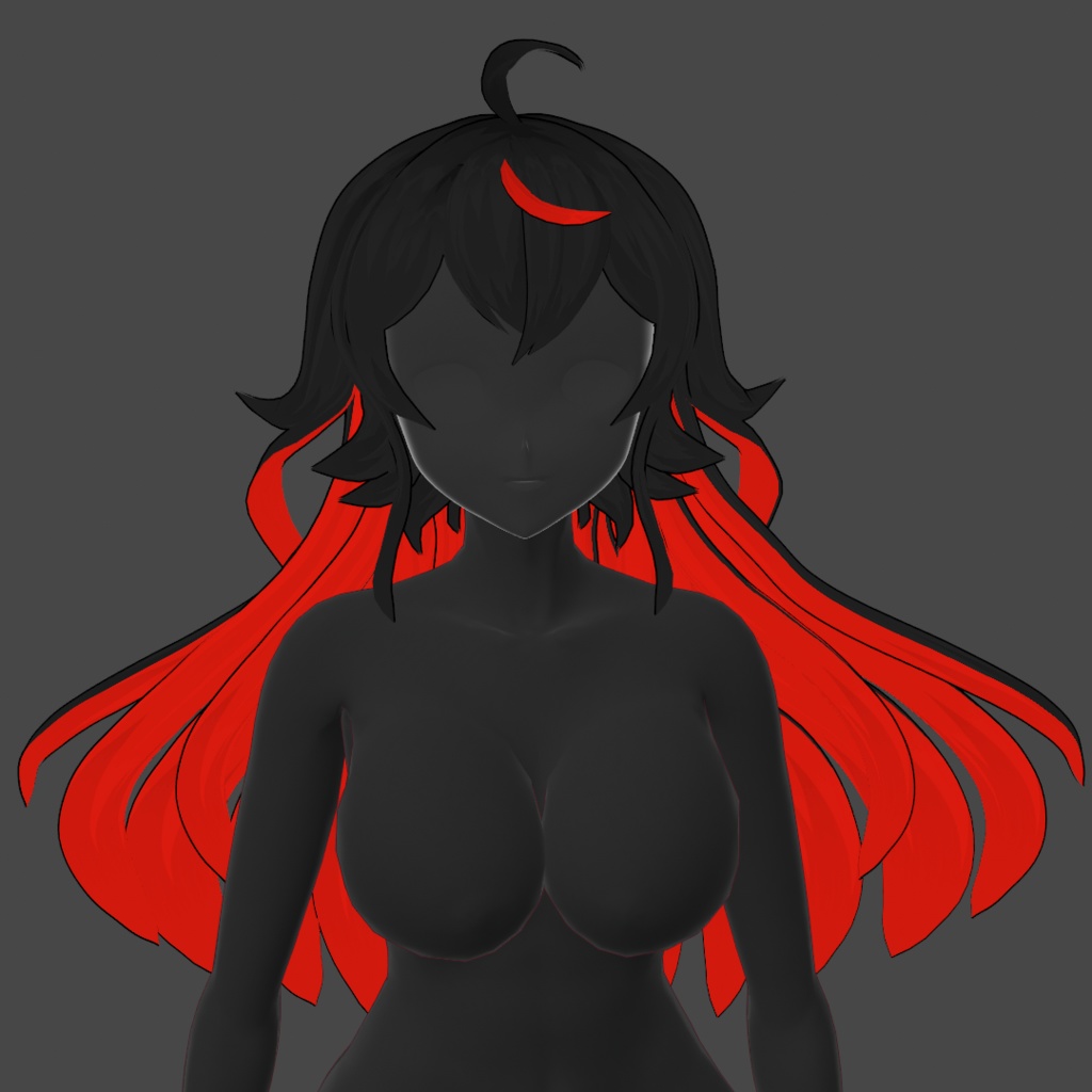 (vroid) hair girl preset #3 (multiple colour)