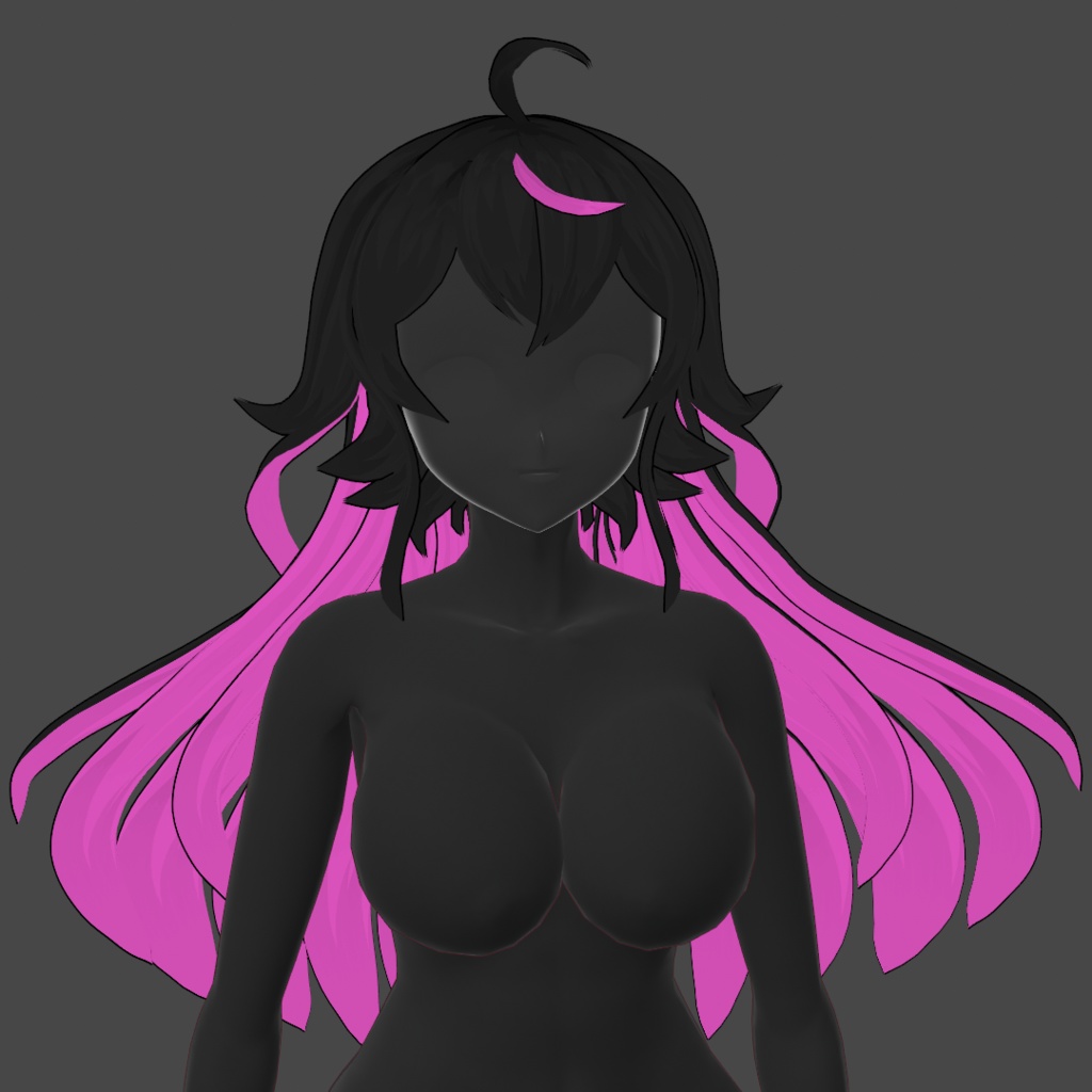 (vroid) hair girl preset #3 (multiple colour)
