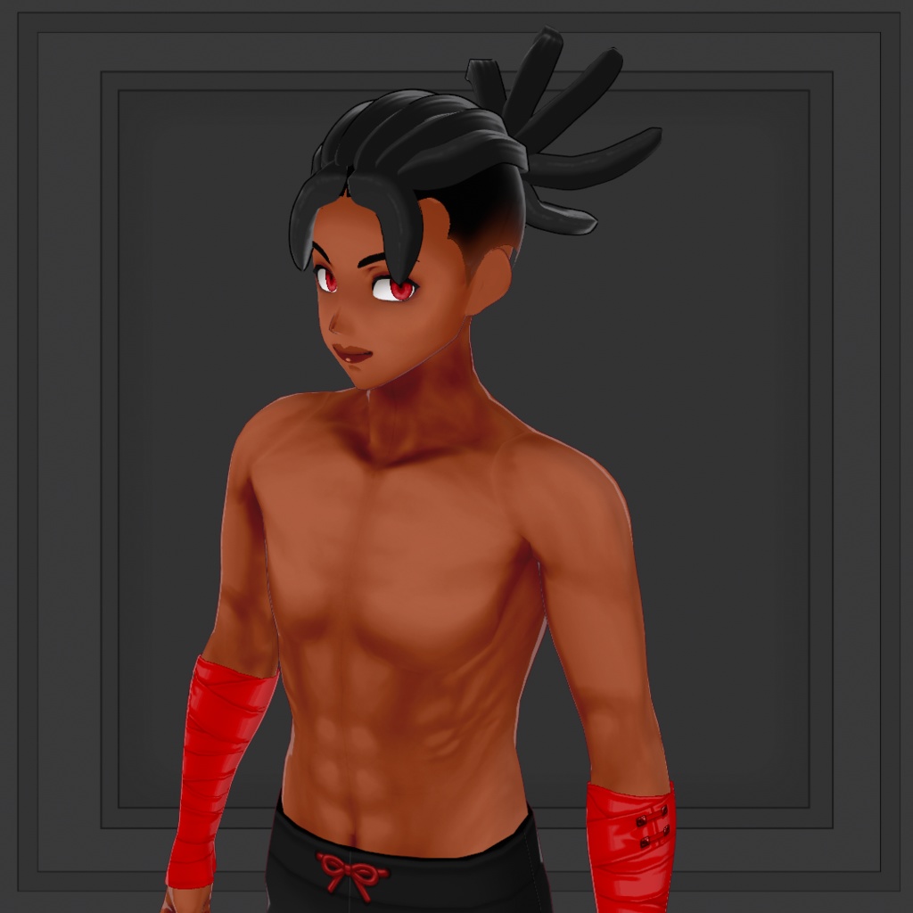 (VROID) Hair anime male preset #1 (multiple colour)