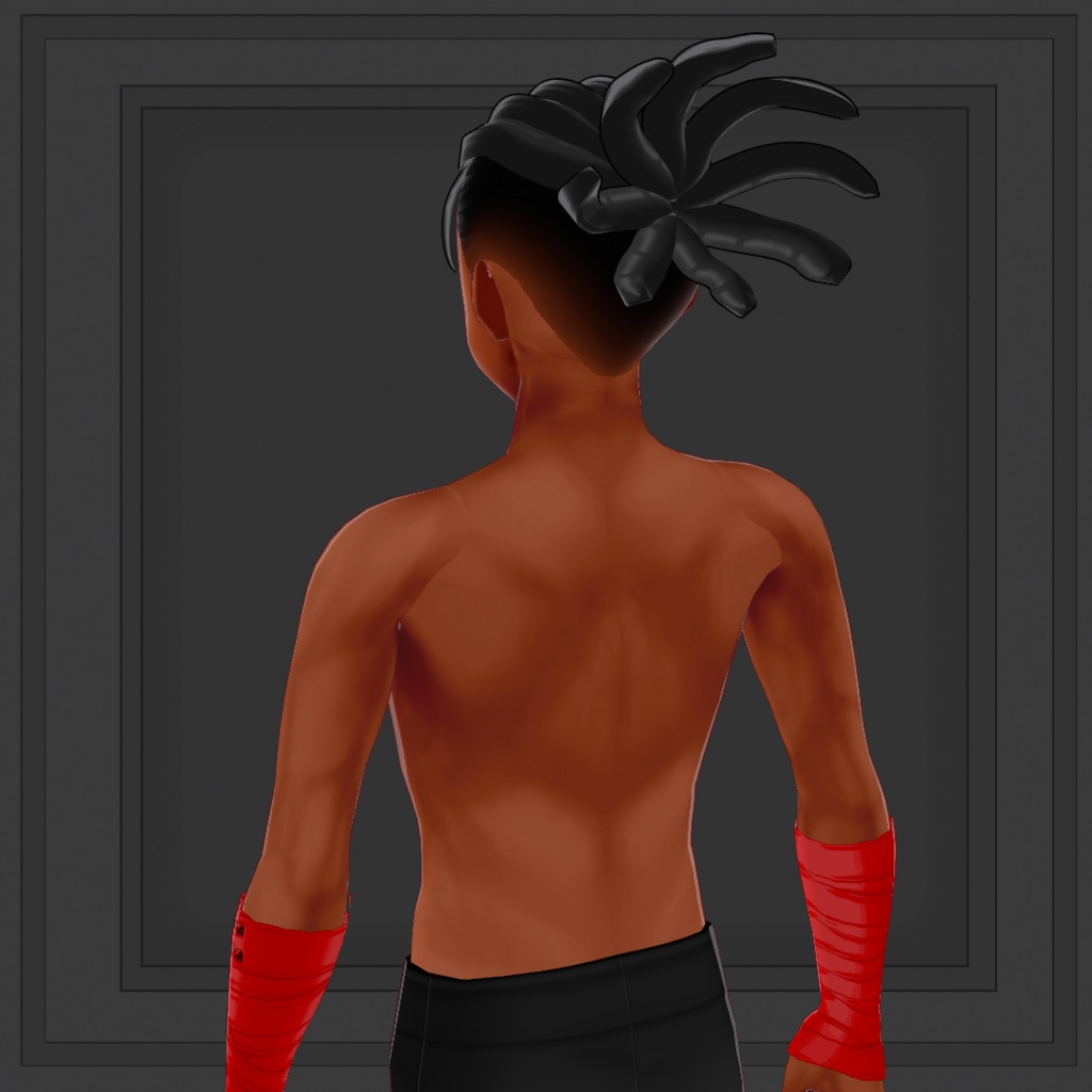 (VROID) Hair anime male preset #1 (multiple colour)