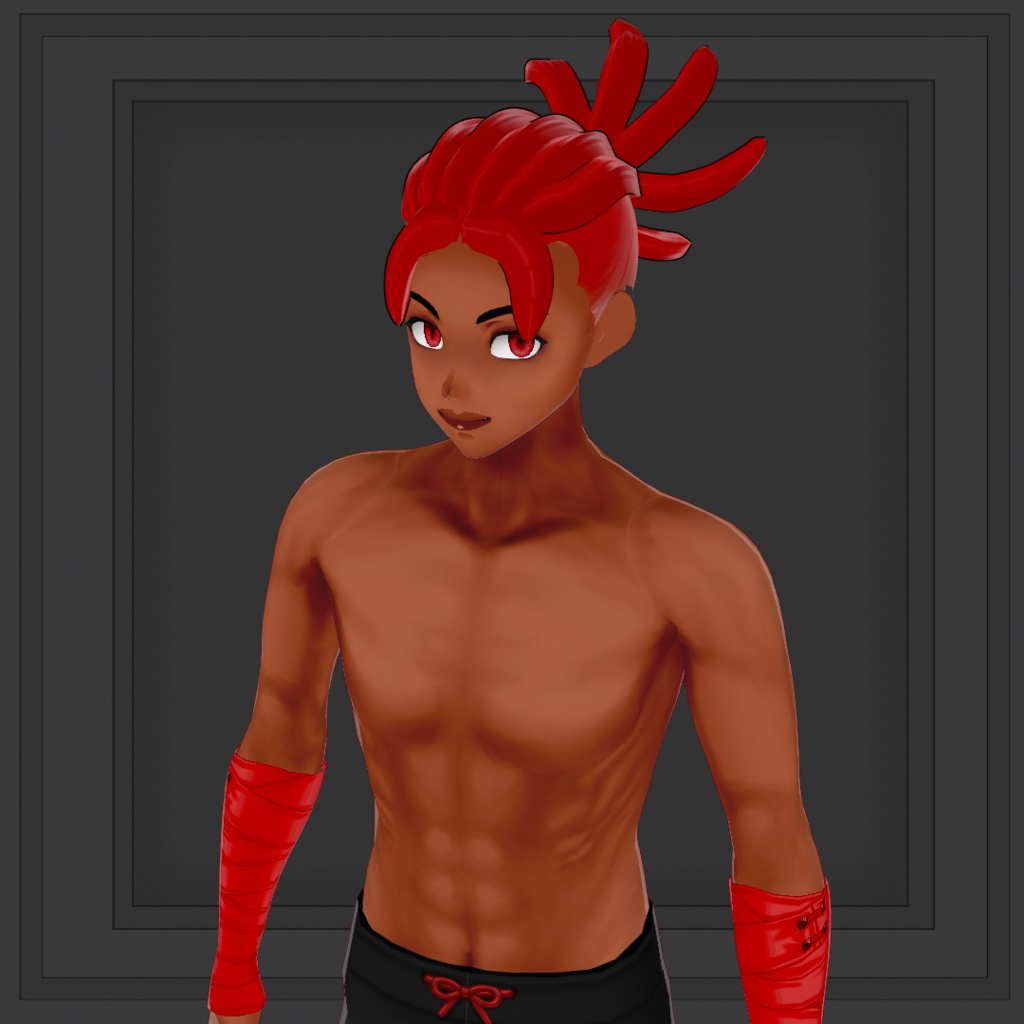 (VROID) Hair anime male preset #1 (multiple colour)