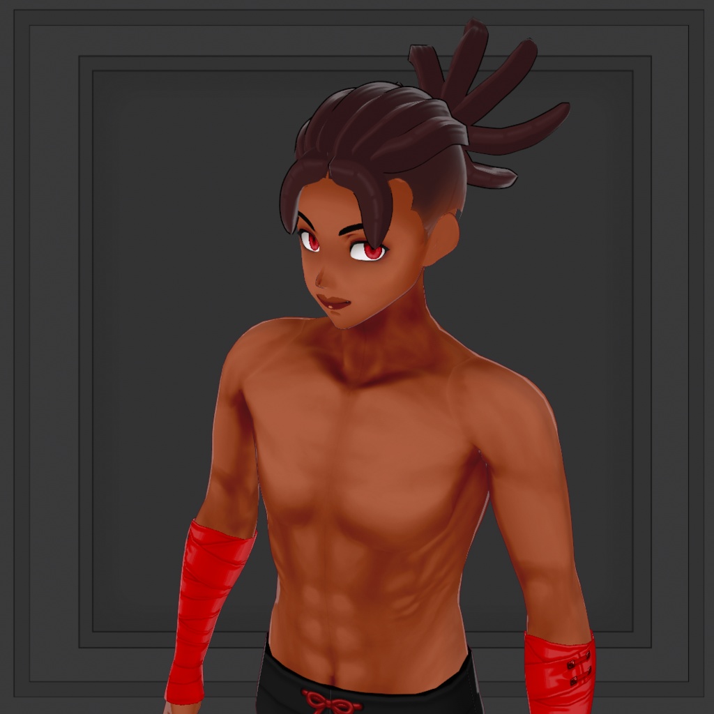 (VROID) Hair anime male preset #1 (multiple colour)