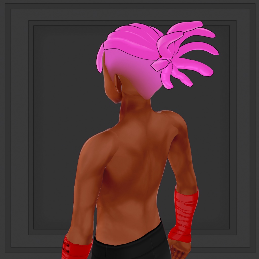 (VROID) Hair anime male preset #1 (multiple colour)