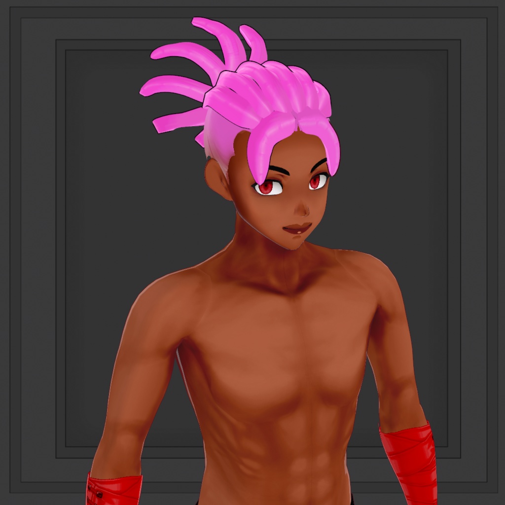 (VROID) Hair anime male preset #1 (multiple colour)