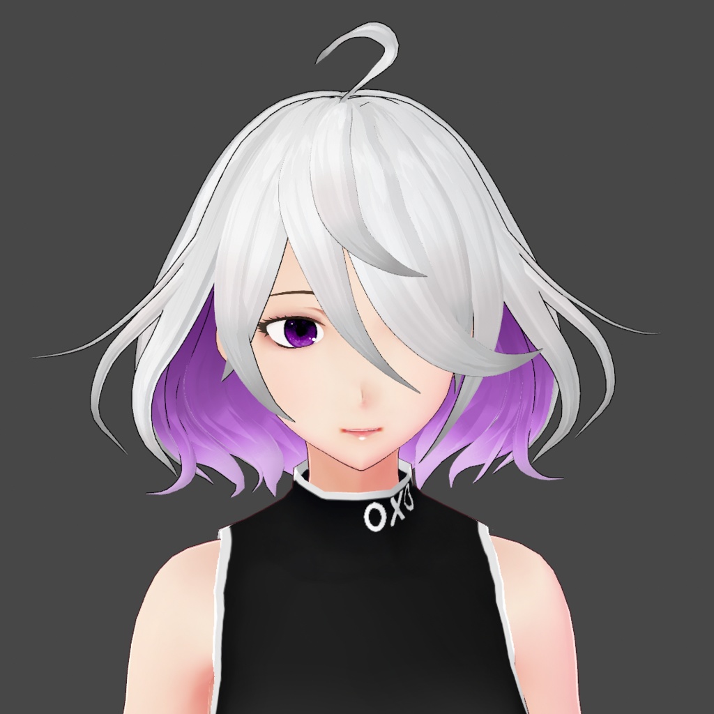 (vroid) hair female preset #4 (multiple colour)