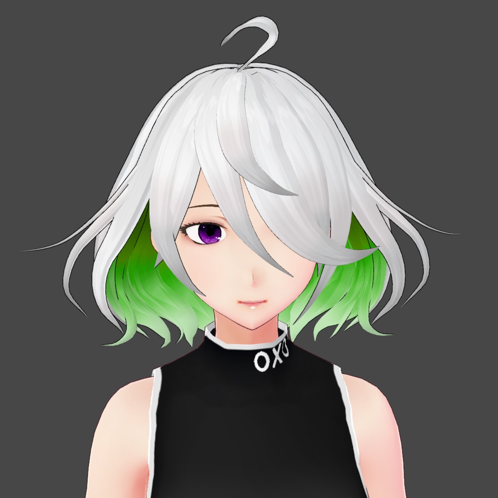 (vroid) hair female preset #4 (multiple colour)