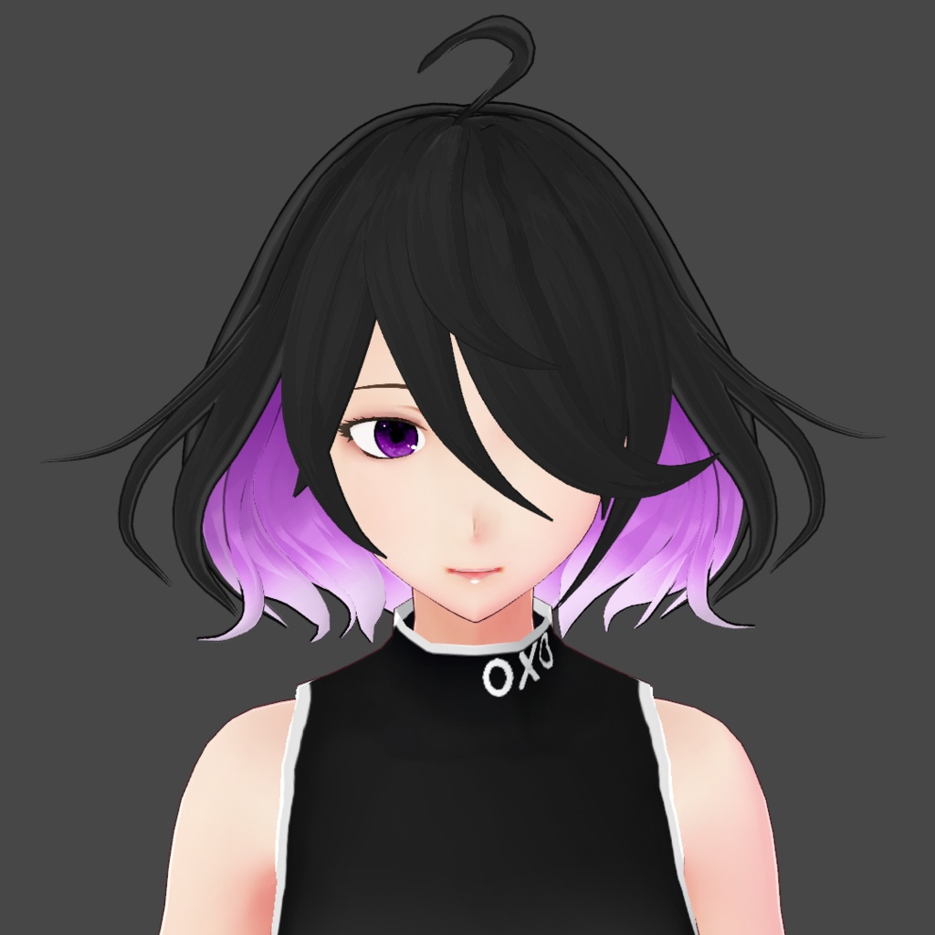 (vroid) hair female preset #4 (multiple colour)