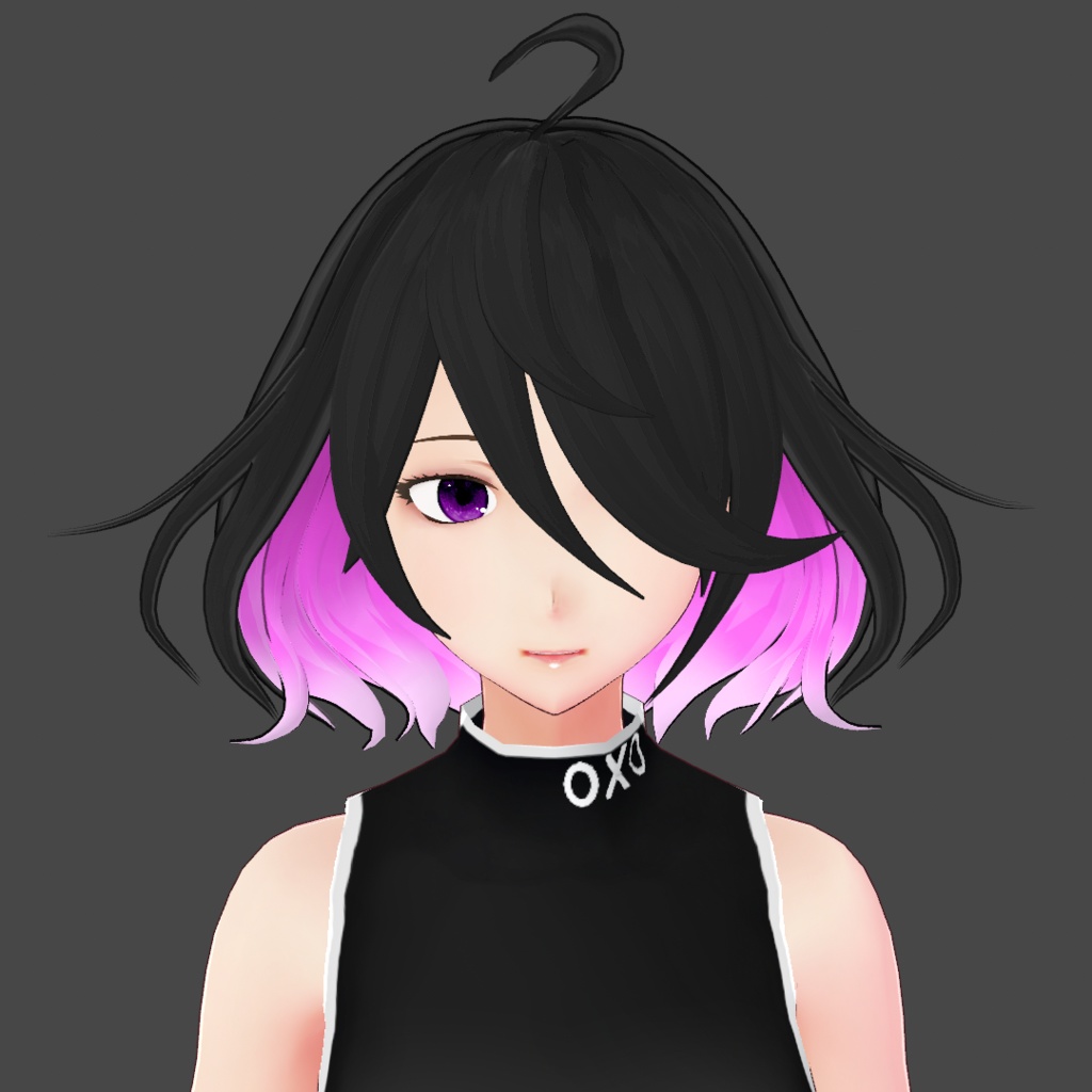 (vroid) hair female preset #4 (multiple colour)