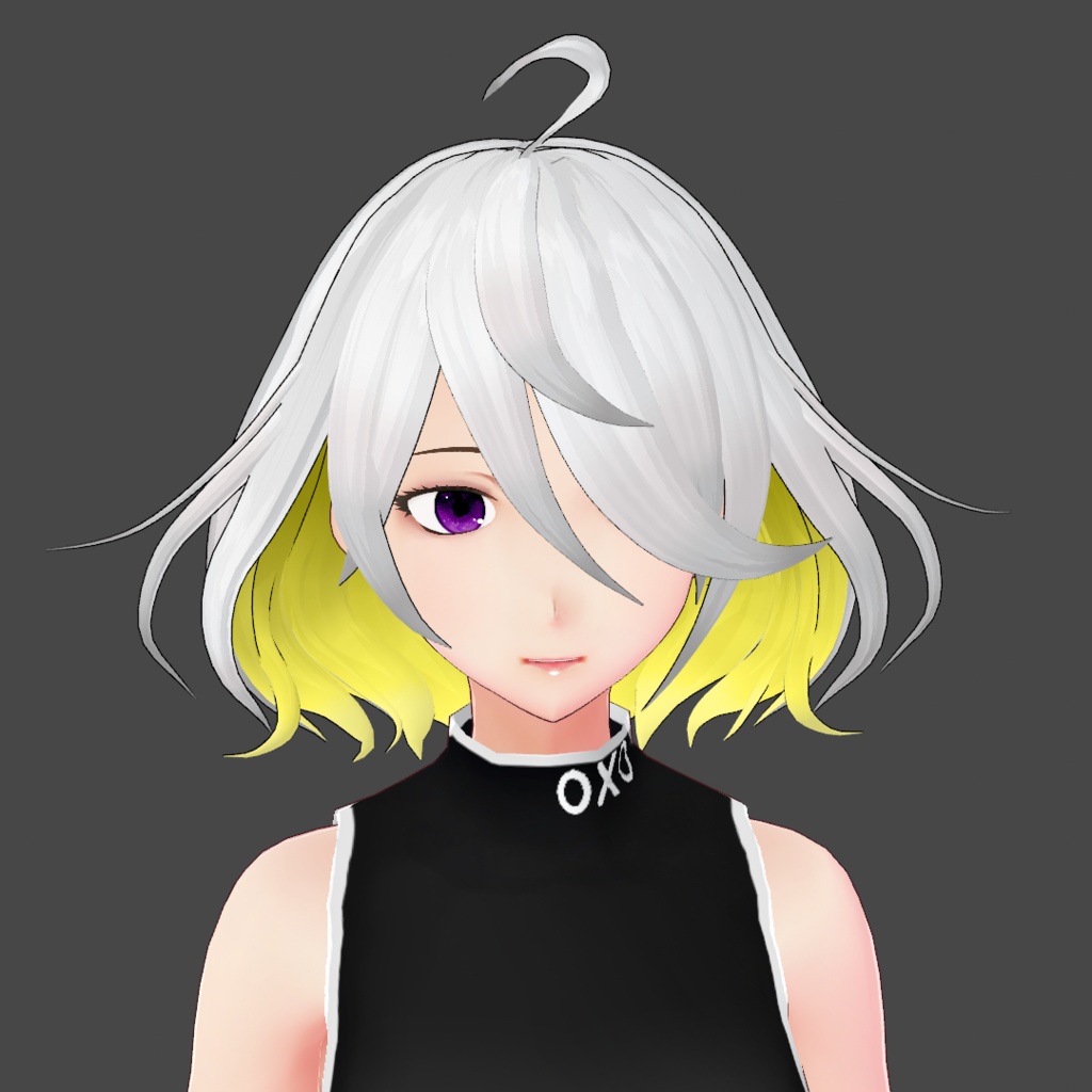 (vroid) hair female preset #4 (multiple colour)