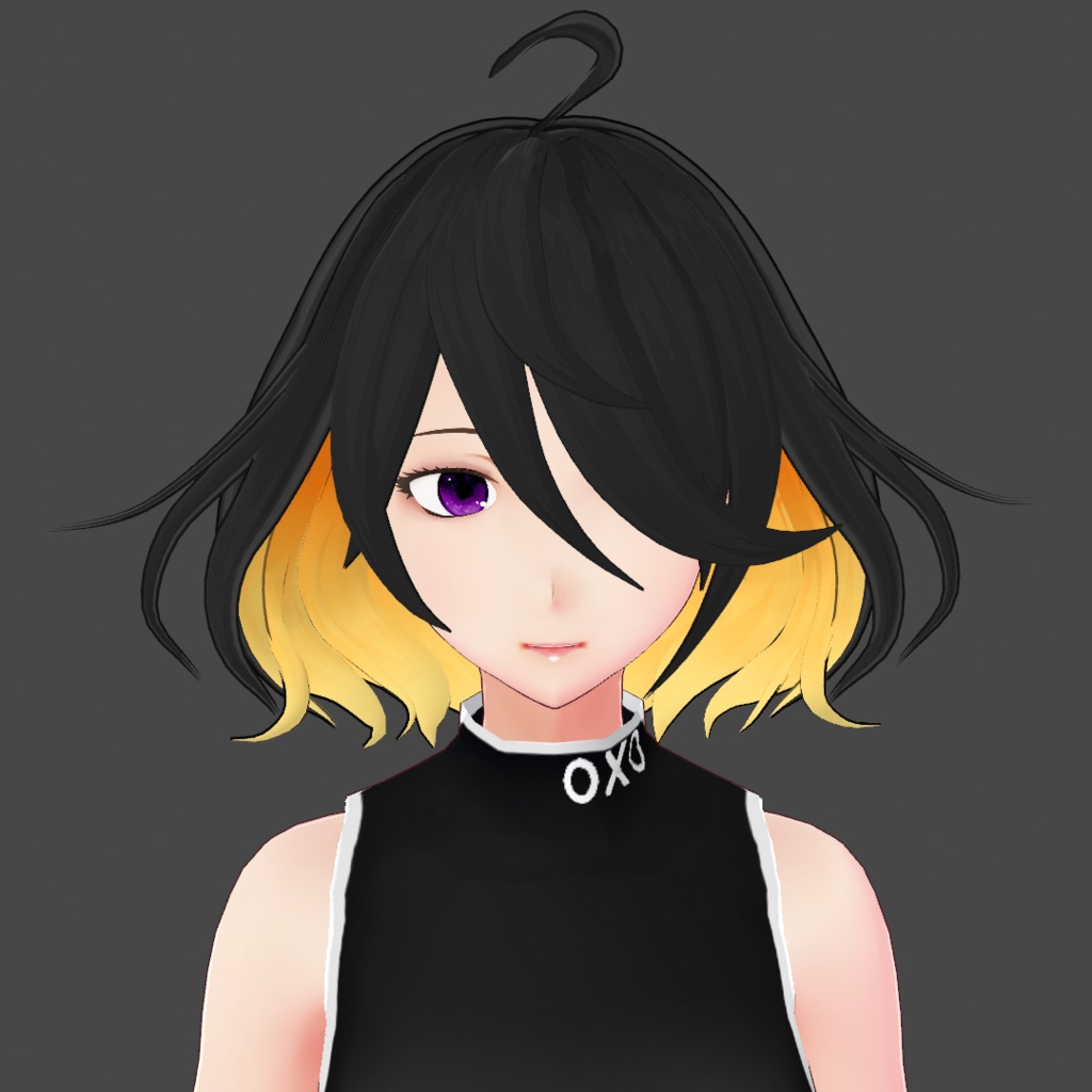 (vroid) hair female preset #4 (multiple colour)