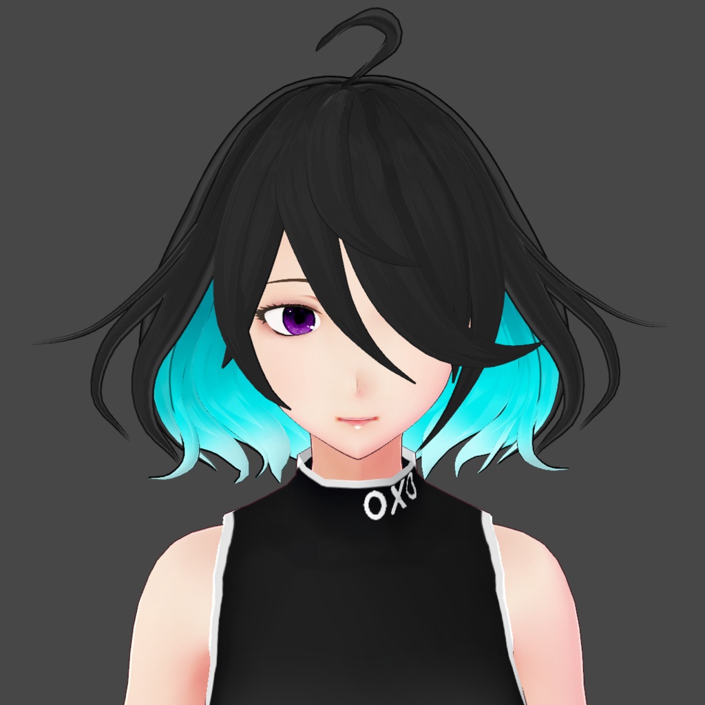(vroid) hair female preset #4 (multiple colour)
