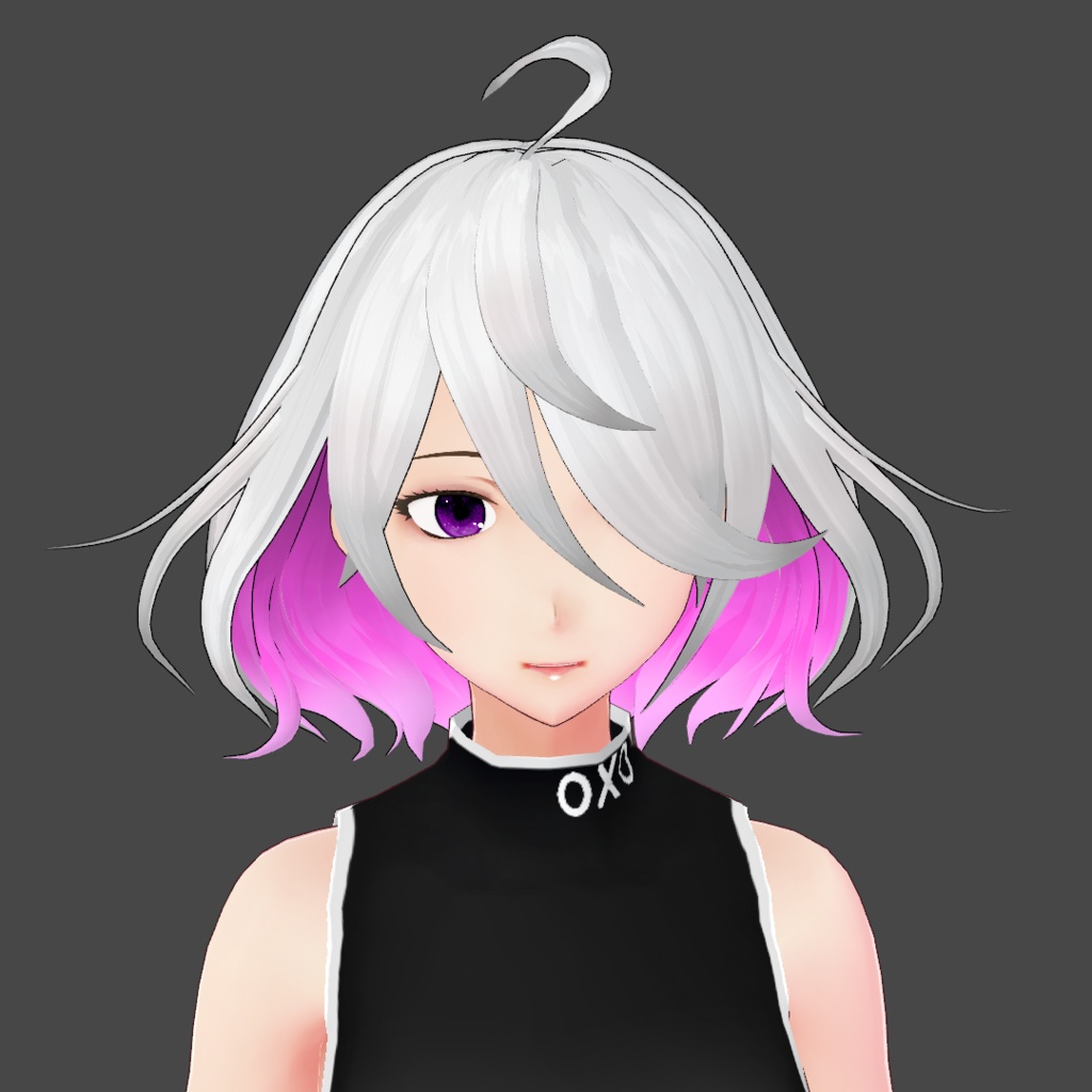 (vroid) hair female preset #4 (multiple colour)