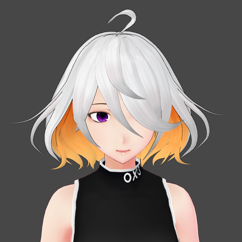 (vroid) hair female preset #4 (multiple colour)