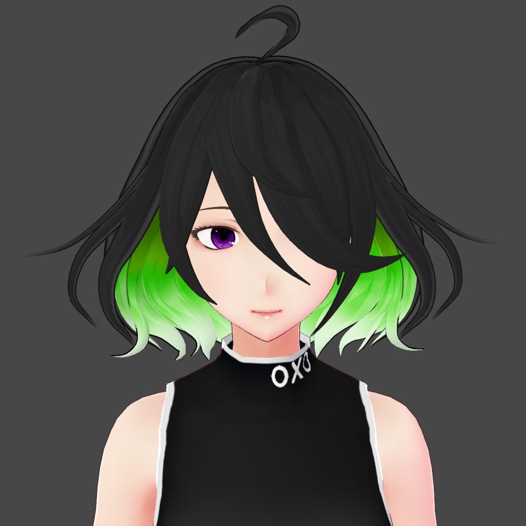 (vroid) hair female preset #4 (multiple colour)
