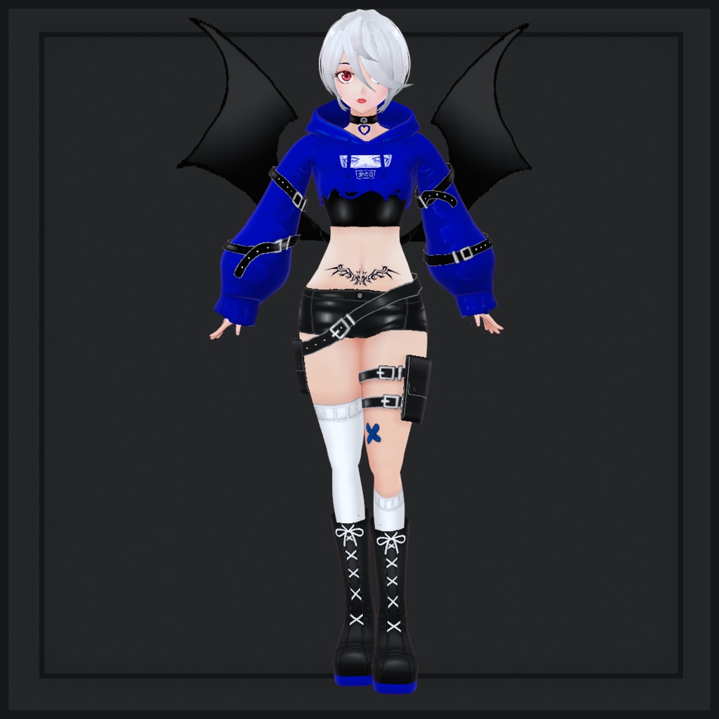(vroid) Female Cyber Outfits (multiple colour)