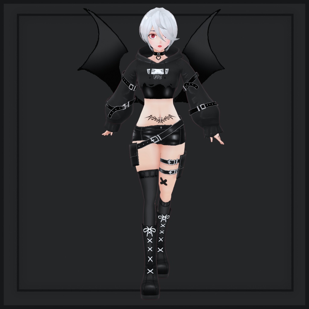 (vroid) Female Cyber Outfits (multiple colour)