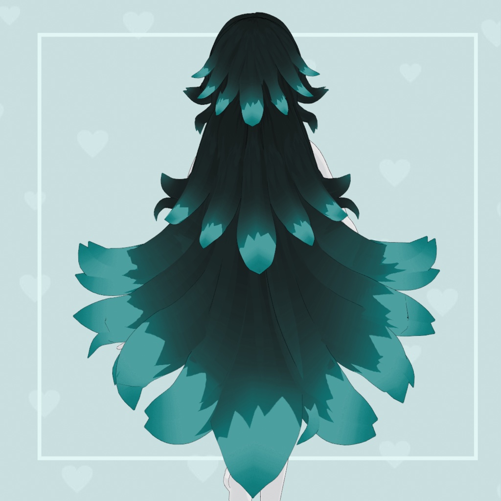 (vroid) hair female preset #5 (multiple colour)