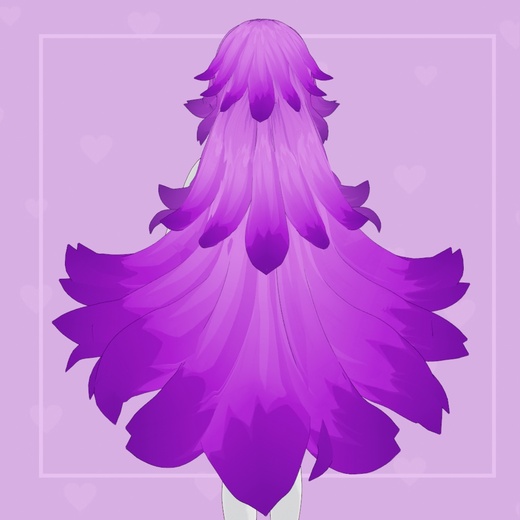 (vroid) hair female preset #5 (multiple colour)