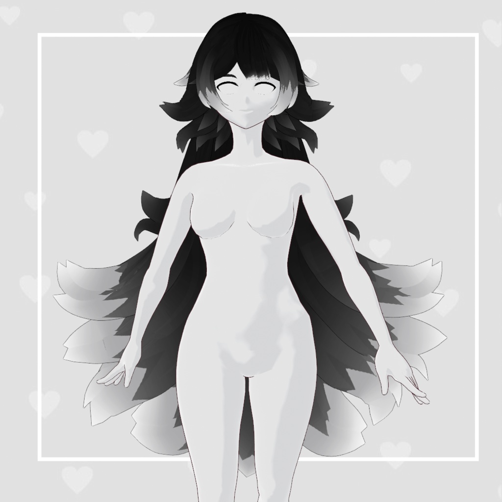 (vroid) hair female preset #5 (multiple colour)