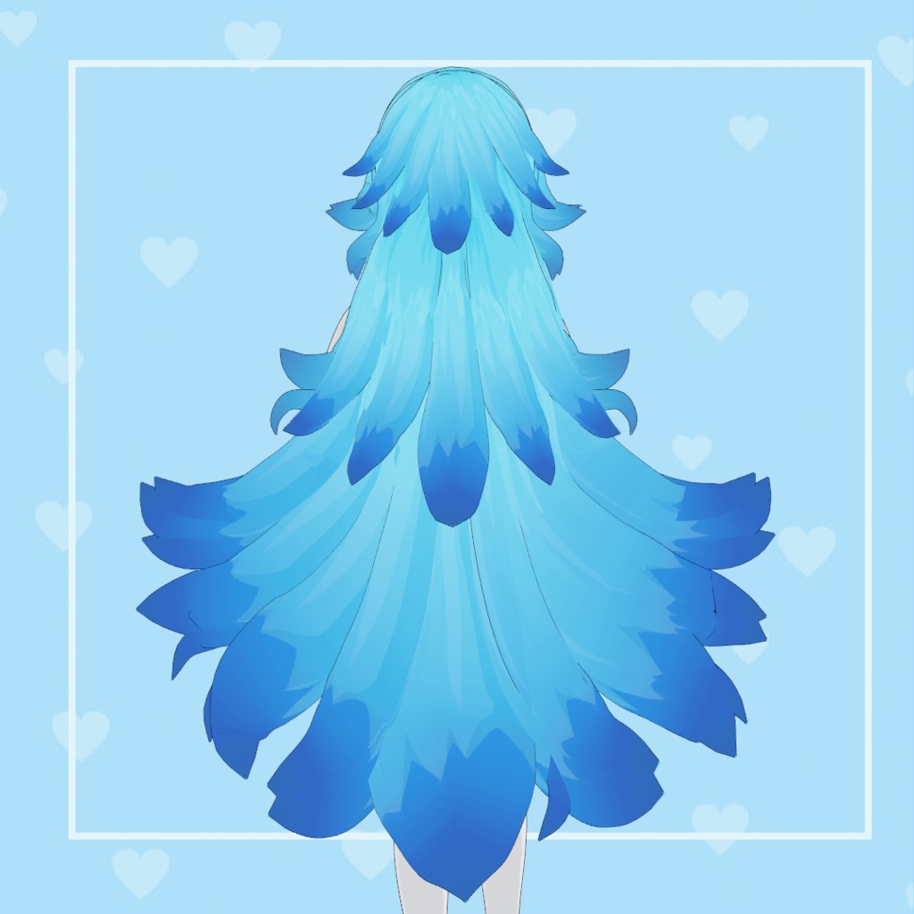 (vroid) hair female preset #5 (multiple colour)