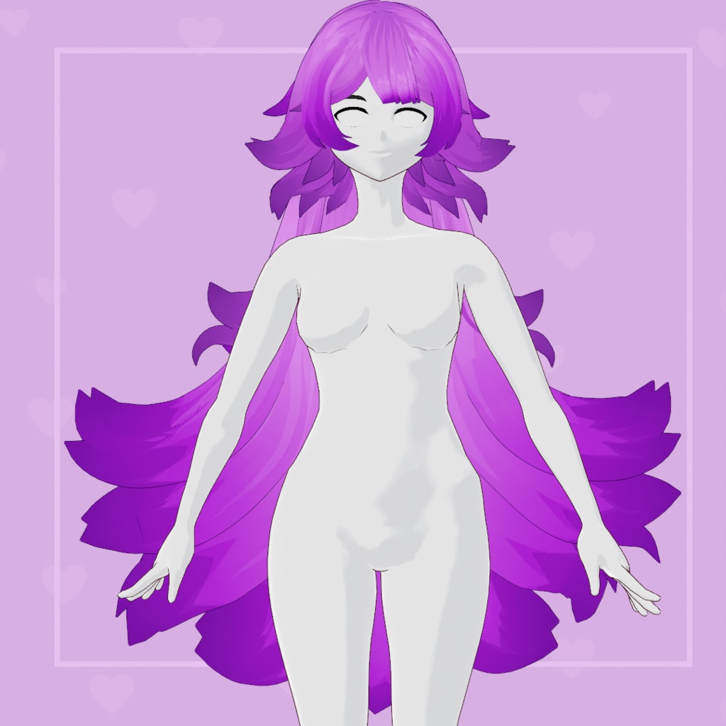 (vroid) hair female preset #5 (multiple colour)