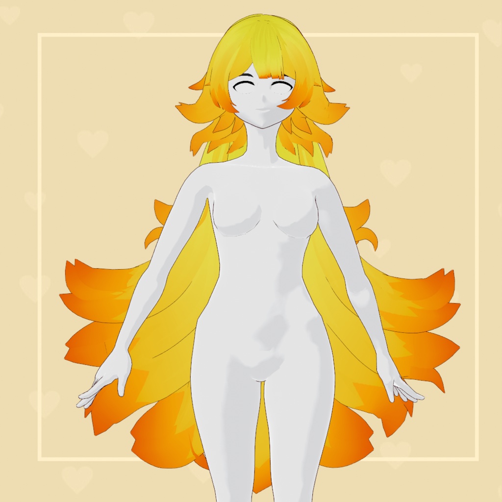 (vroid) hair female preset #5 (multiple colour)