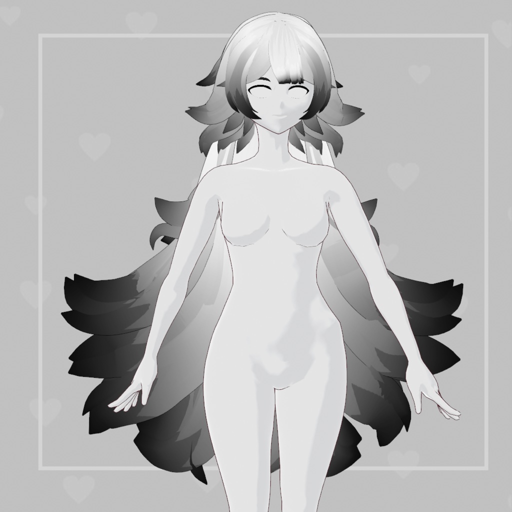 (vroid) hair female preset #5 (multiple colour)