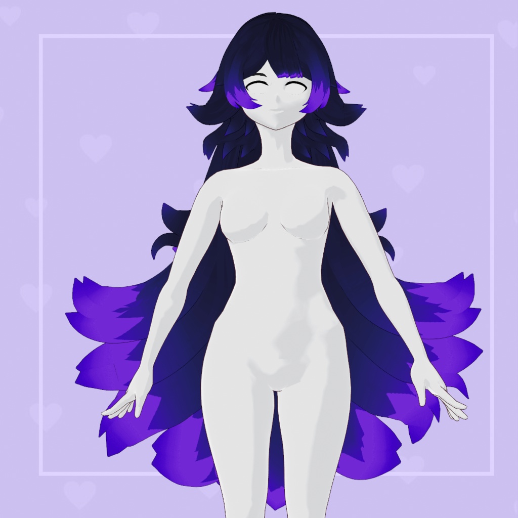 (vroid) hair female preset #5 (multiple colour)