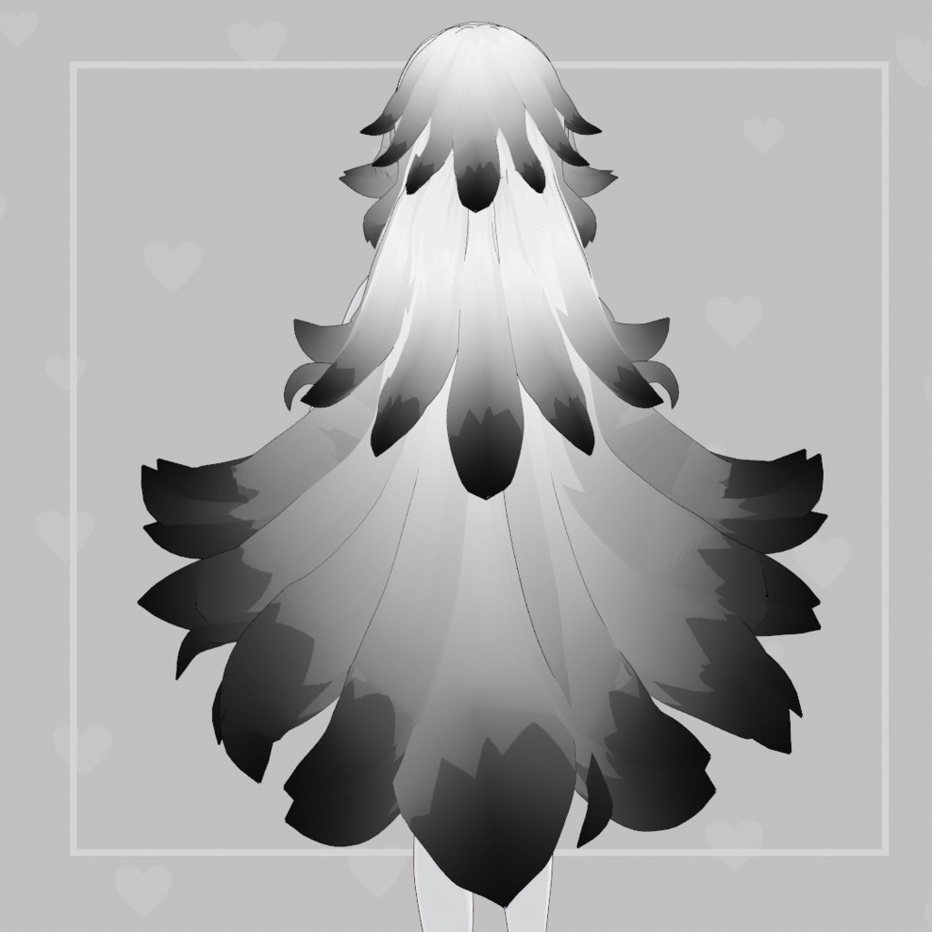 (vroid) hair female preset #5 (multiple colour)