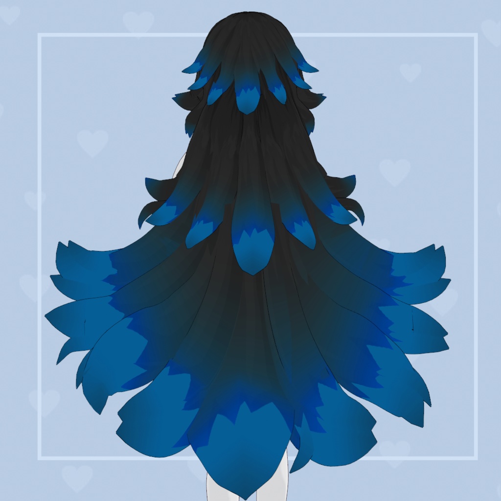 (vroid) hair female preset #5 (multiple colour)