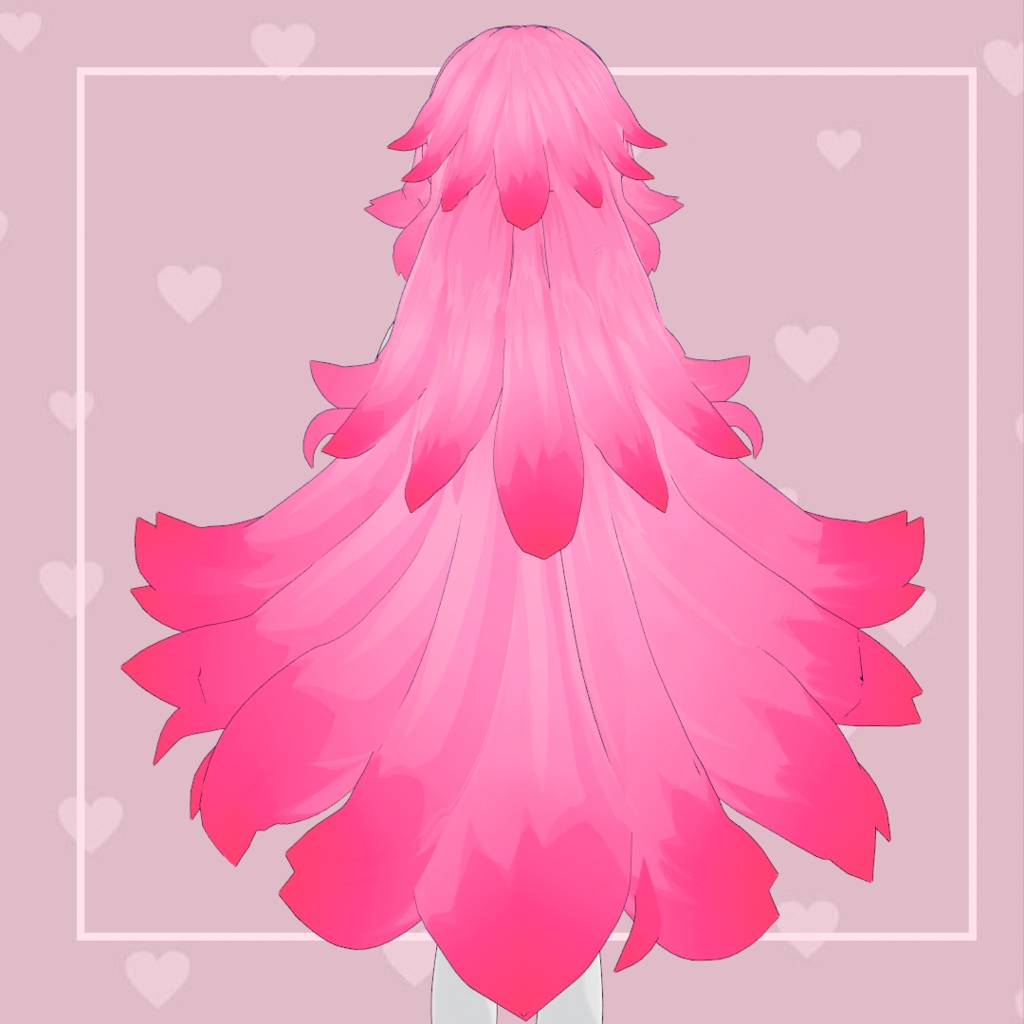 (vroid) hair female preset #5 (multiple colour)