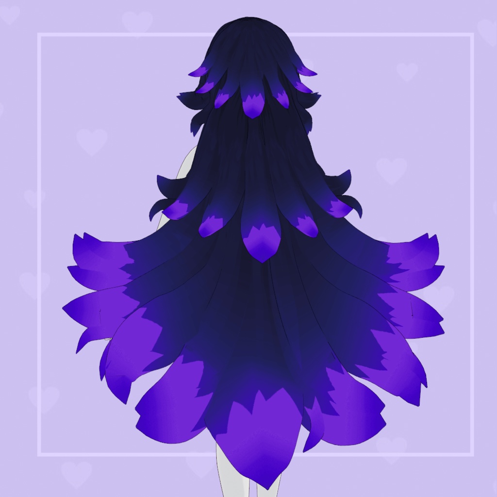 (vroid) hair female preset #5 (multiple colour)