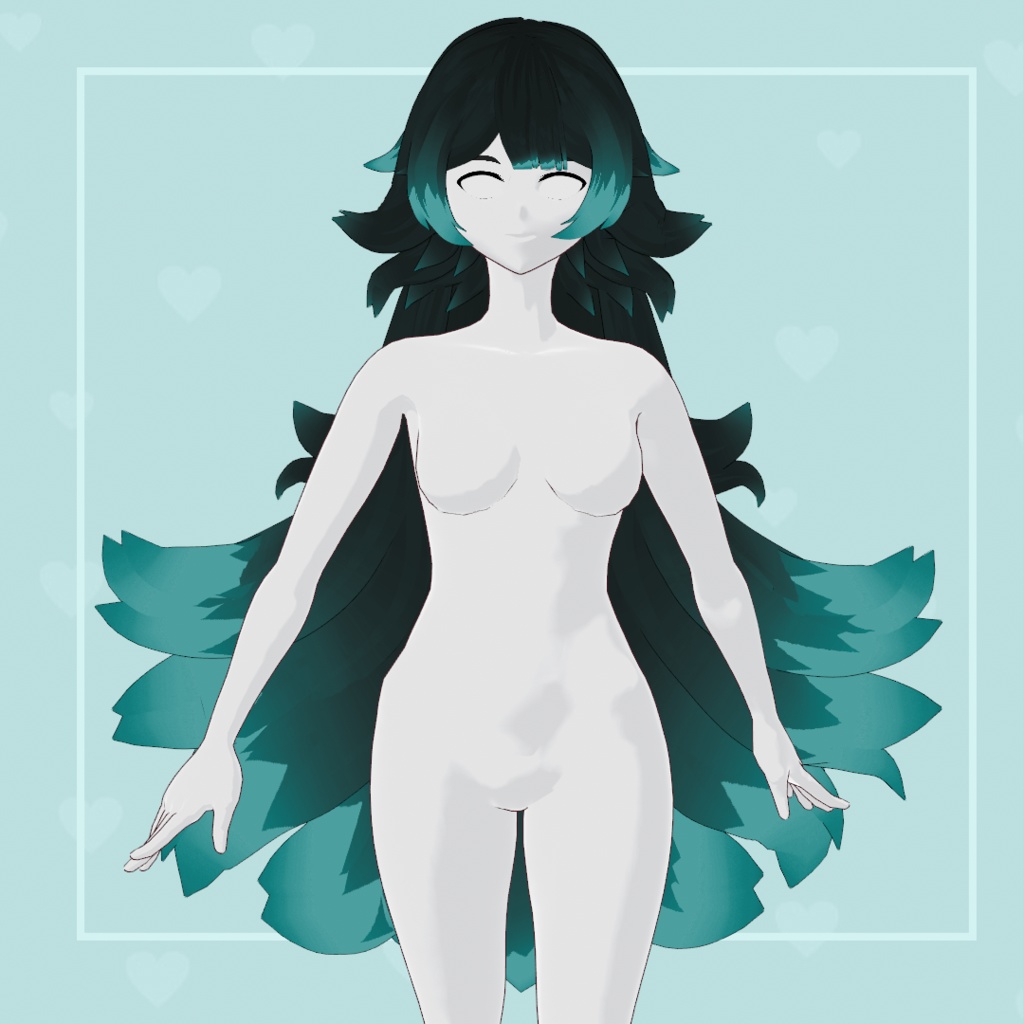 (vroid) hair female preset #5 (multiple colour)