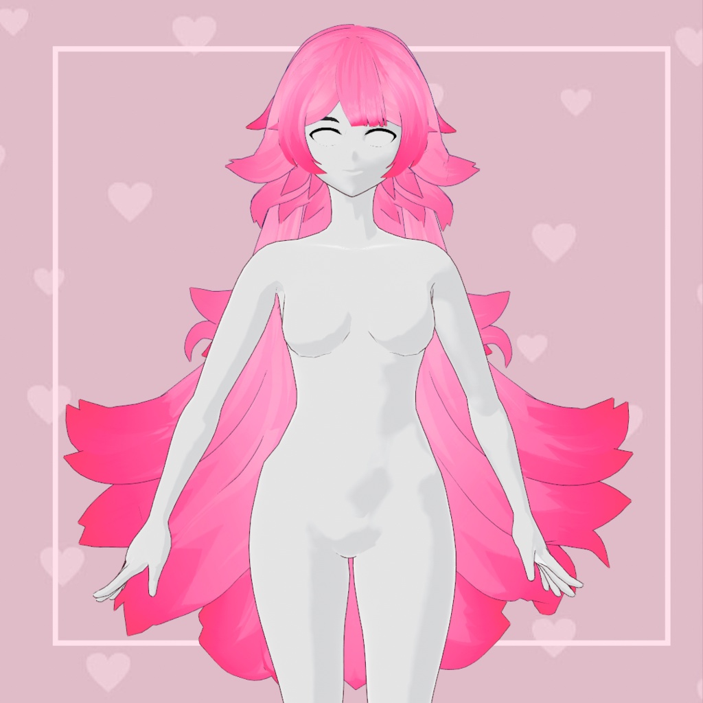 (vroid) hair female preset #5 (multiple colour)