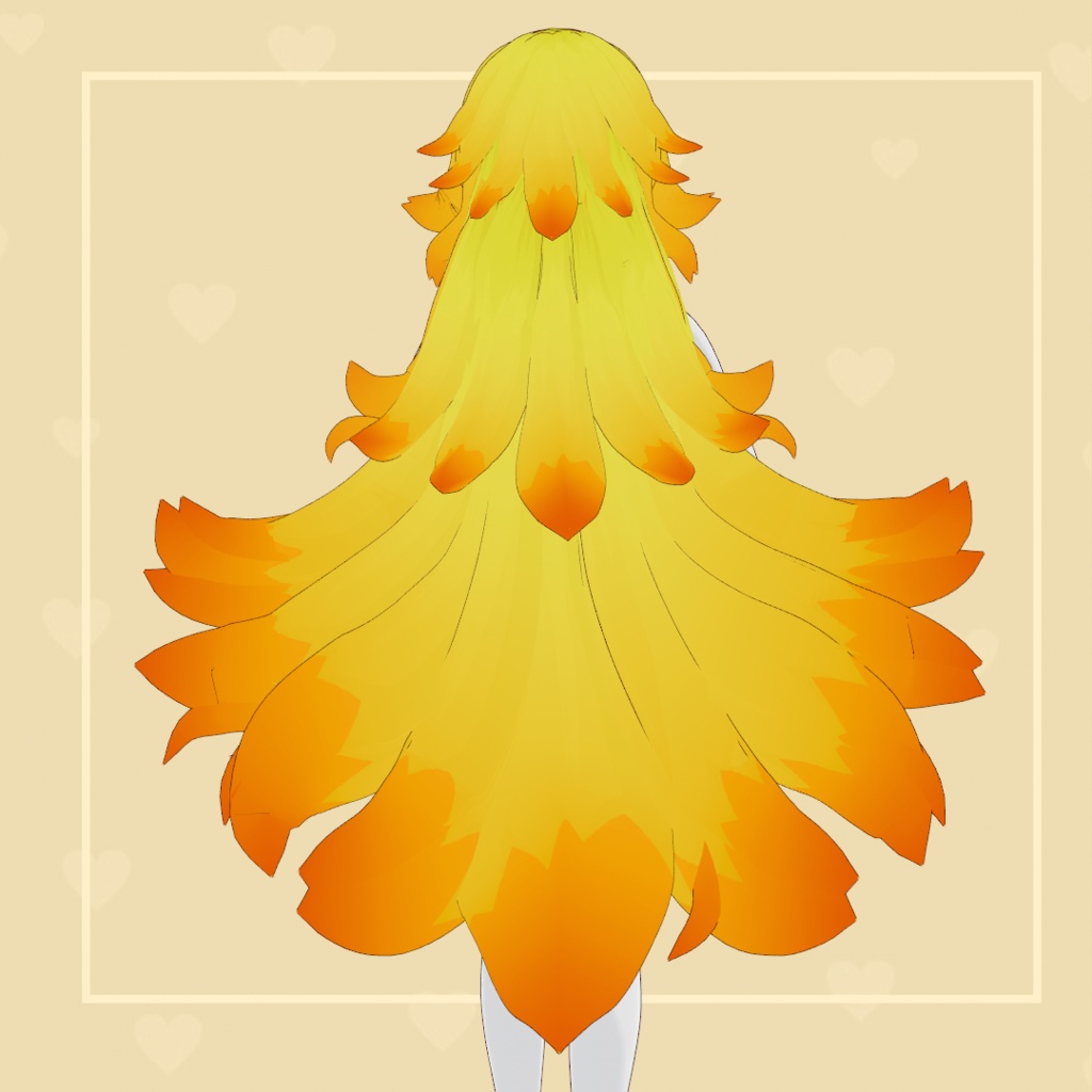 (vroid) hair female preset #5 (multiple colour)