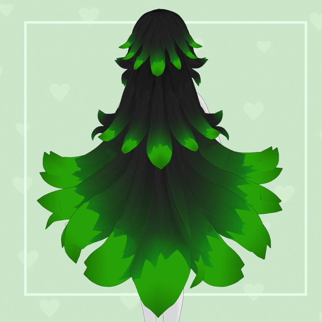 (vroid) hair female preset #5 (multiple colour)