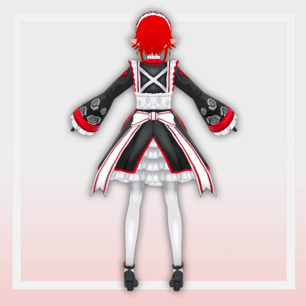 (Vroid) Cute Maid Outfit Set (multiple colour)
