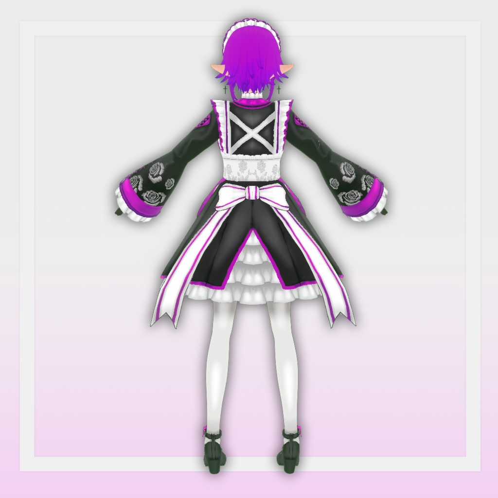 (Vroid) Cute Maid Outfit Set (multiple colour)